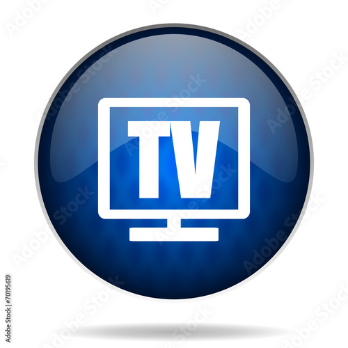 tv internet blue icon