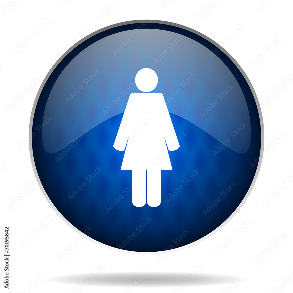 female internet blue icon female internet blue icon