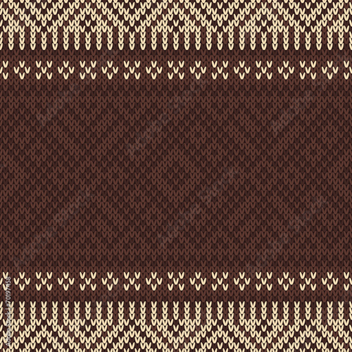 Seamless knitted pattern. Vector background