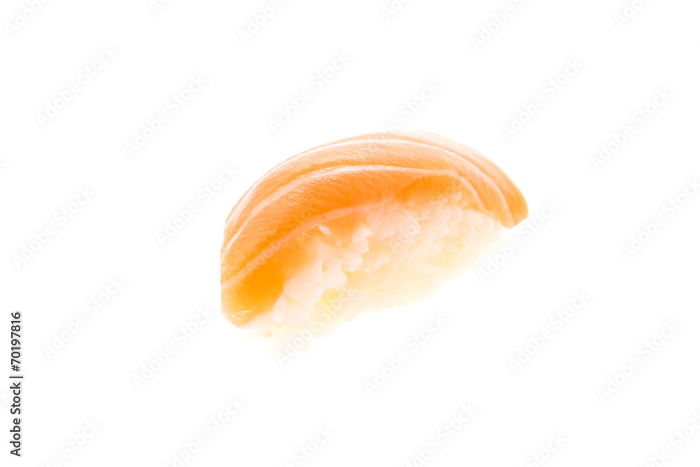 Salmon sushi isolated on white Salmon sushi isolated on white