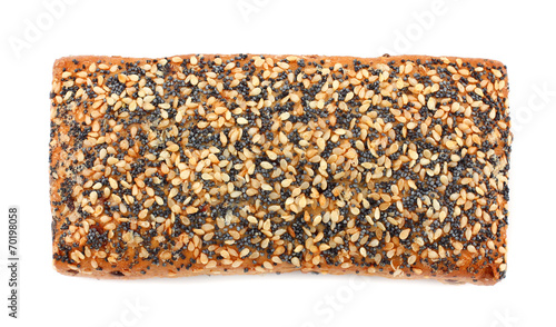bun with sesame seeds isolated