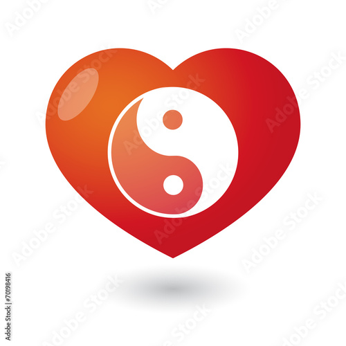 Heart with a yingyang