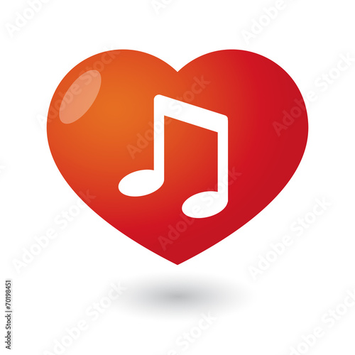 Heart with a musical note