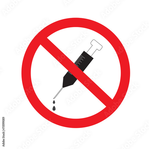 Medical syringe sign,Stop HIV and stop AIDS,vector