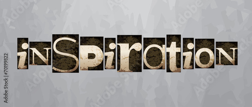 Vector inspiration concept, vintage letterpress type