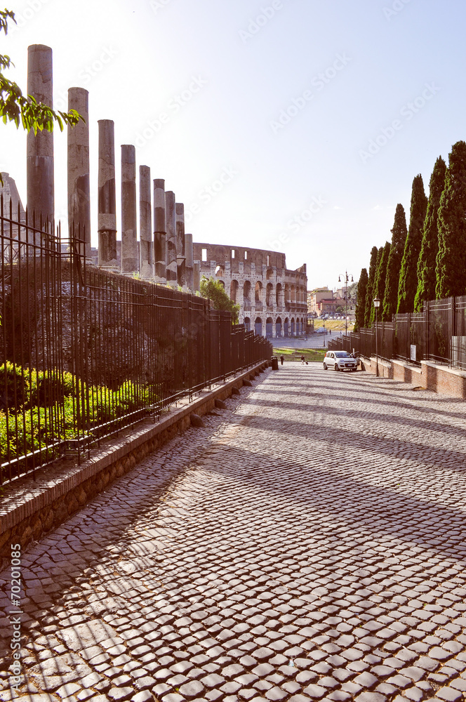 Retro look Colosseum Rome