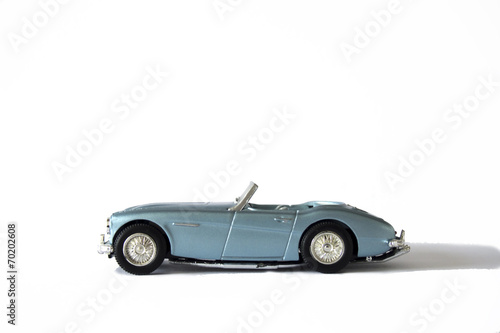 Blue Sports Car on white background © Viviners