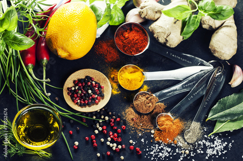 Fototapeta Naklejka Na Ścianę i Meble -  Herbs and spices selection