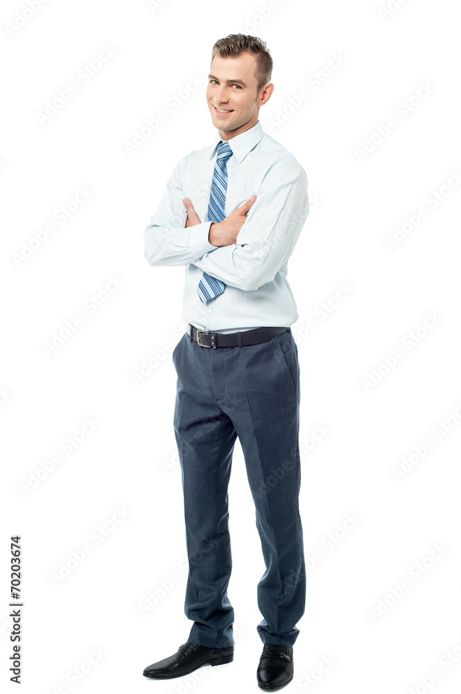 Confident business man with arms crossed Confident business man with arms crossed