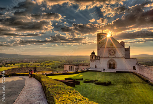 Print op canvas Basilica of St.Francis in Assisi