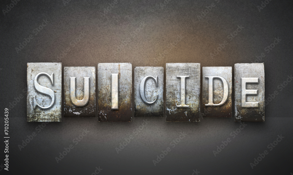 Fototapeta premium Suicide Letterpress