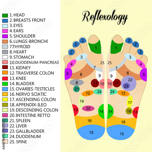 Foto Foot reflexology chart