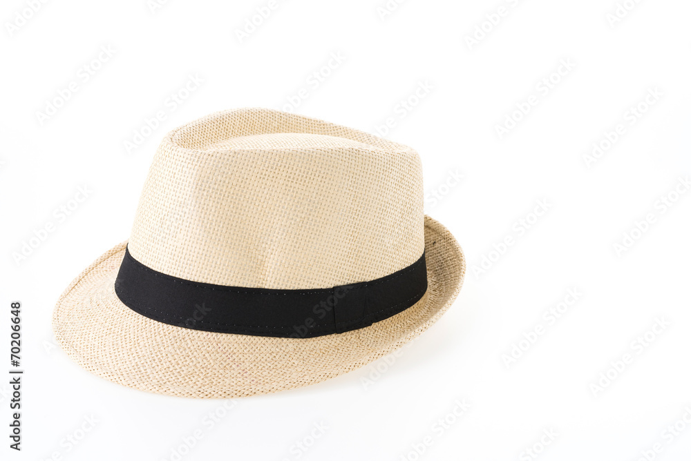 Straw hat isolated on white background