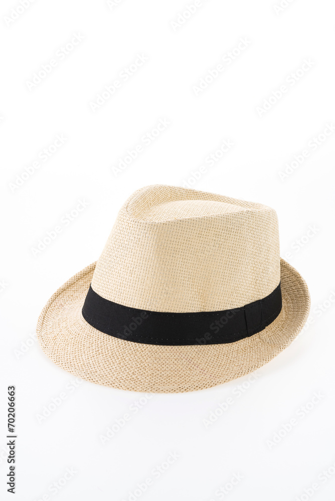 Straw hat isolated on white background