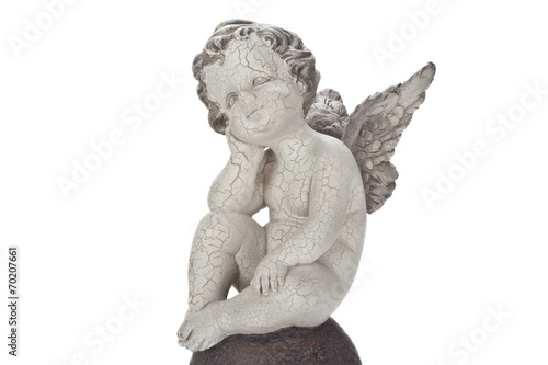 Little angel isolated on white background