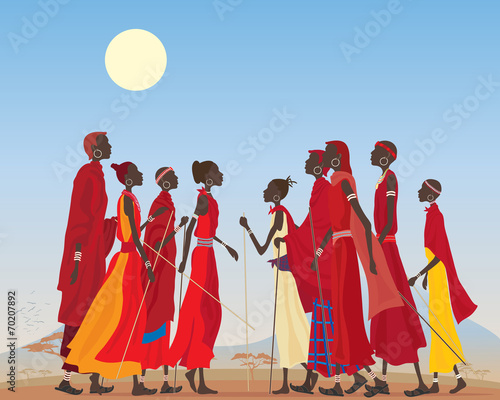 masai men and women