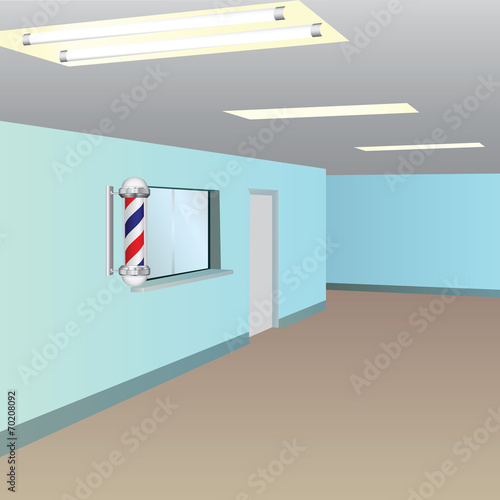 Window receptionists barbershop