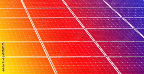 Colorful solar panels background