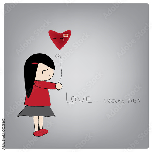 Vector illustration love want me