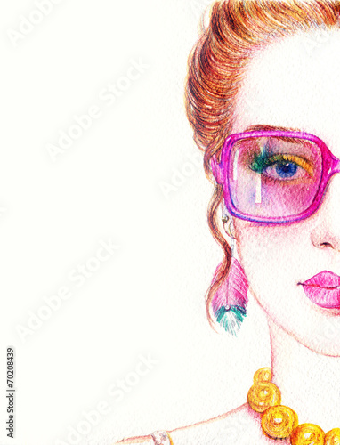woman in glasses