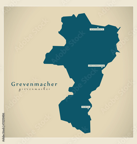 Moderne Landkarte - Grevenmacher LU photo
