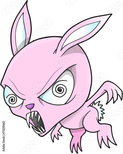 Zombie Bunny Rabbit Vector Illustration Art