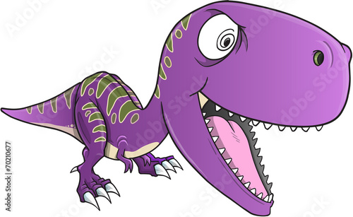 Insane Dinosaur T-Rex Vector Illustration Art