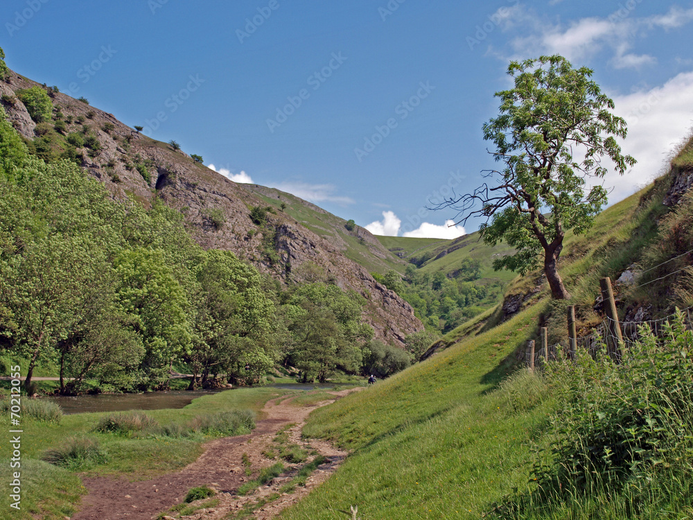 Dovedale in Derbyshire.