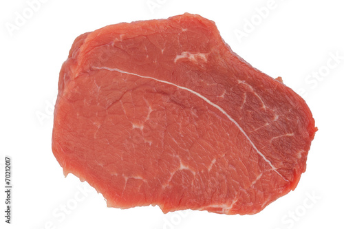 raw beef isolated on white background