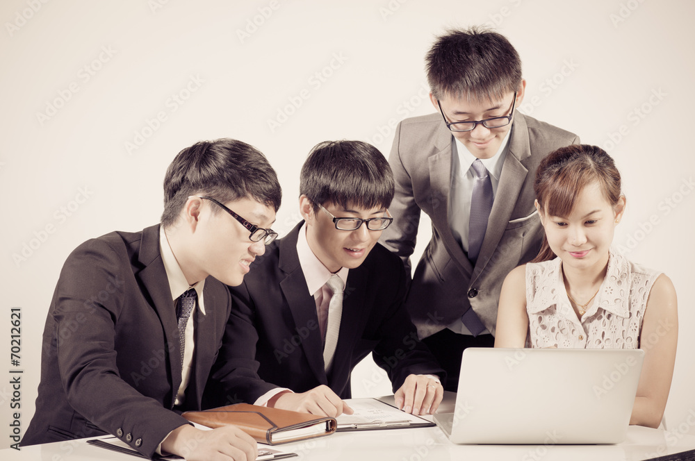 Successful business meeting with a group of people. Isolated on Successful business meeting with a group of people. Isolated on