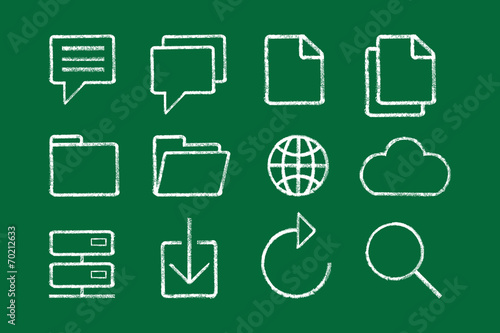 Sketched internet icons vector