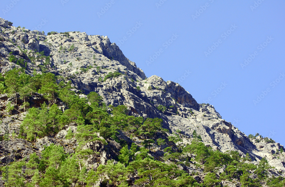 Rocky peak on the island of Crete, Greece.