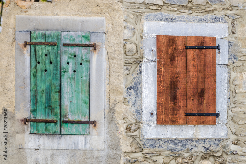 Old shutters on a chalet