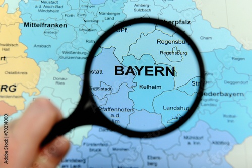 Obraz na płótnie Regierungsbezirk Bayern