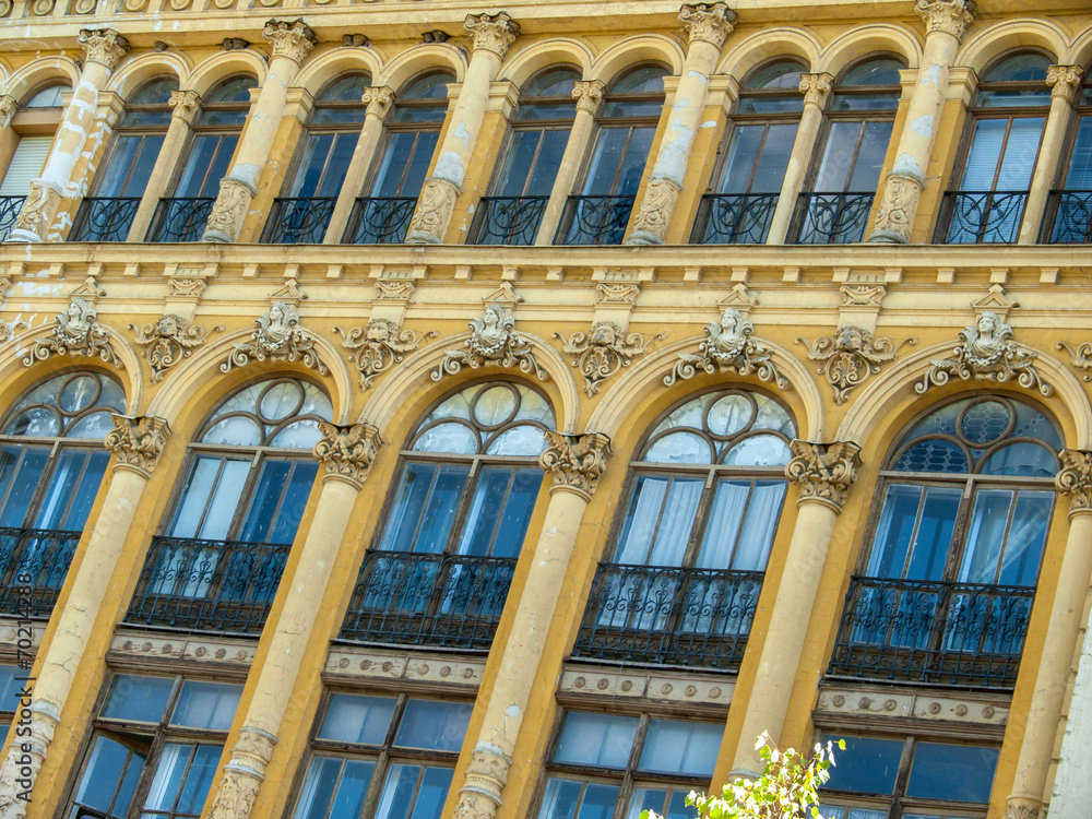 Art Nouveau style facade building detail