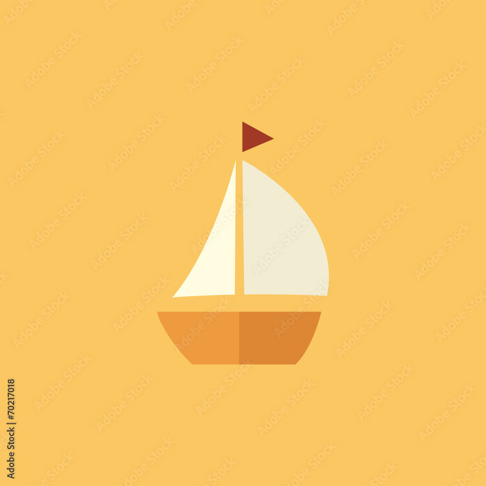 Boat. Transportation Flat Icon Boat. Transportation Flat Icon