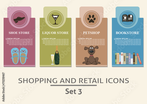 Shopping and retail  labels