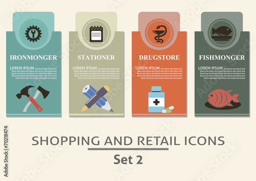Shopping and retail  labels
