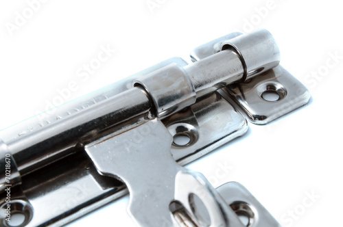Quadro su tela Stainless steel door pad bolt on white