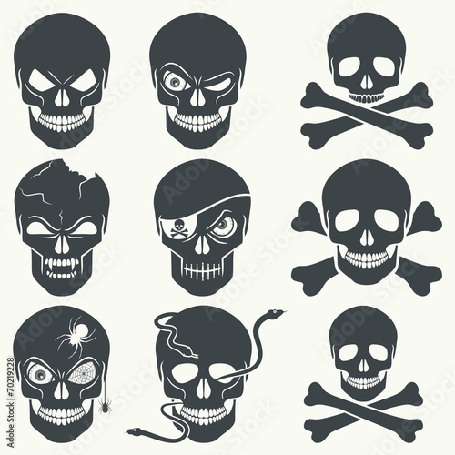 Skull icons.