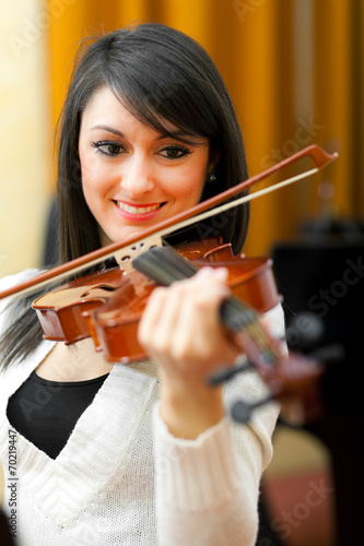 Woman playing violin