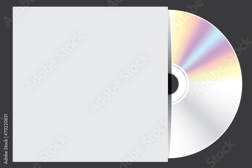 Blank Compact Disc isolated on white background with case