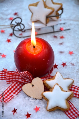 Weihnachtskarte - rote Adve...