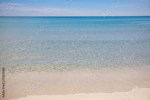 White beach and blue water