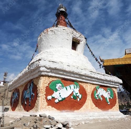 Stupas in Leh - Ladakh - Jammu and Kashmir - India photo