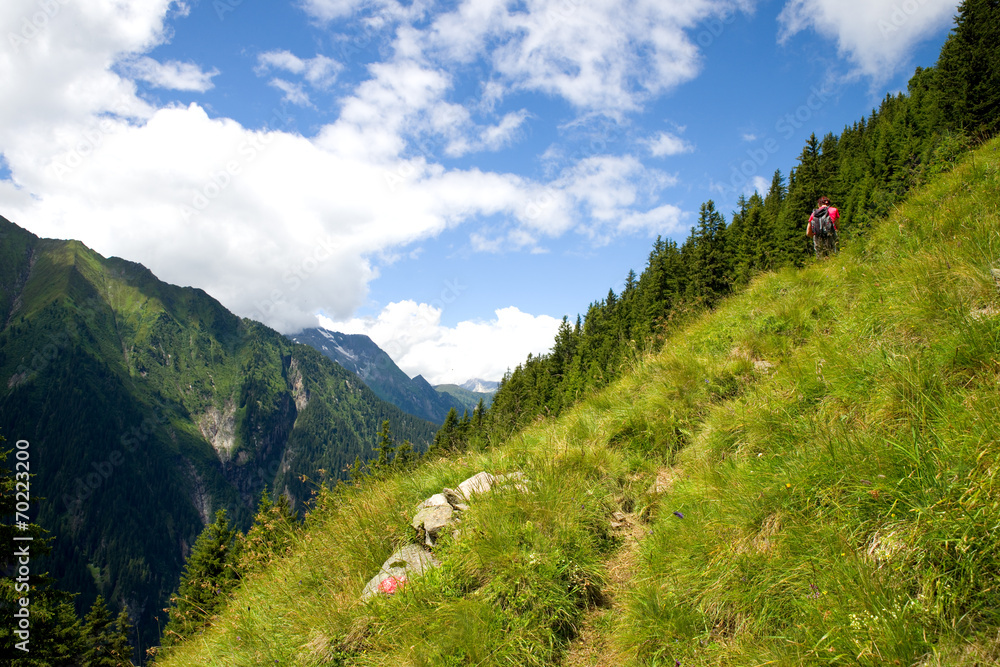 Wanderer im Zillertal - Alpen