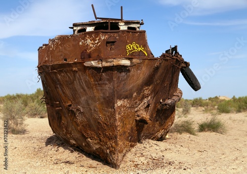 Boats in desert - Aral sea