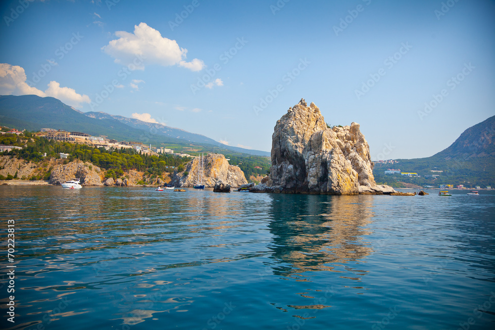 Adalary rocks in the Black Sea, Crimea, Gursuf, Russia.  Yalta