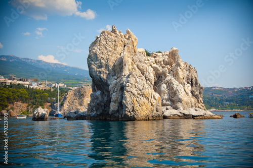 Adalary rocks in the Black Sea, Crimea, Gursuf, Russia