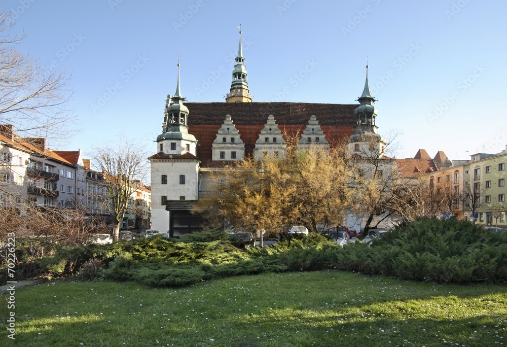 City hall in Brzeg. Poland
